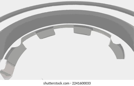 3D-Rendering-Illustration Abstraktes Weiß