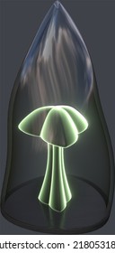 3D Rendering Illustration of Decor Glass Flask on a Solid Background