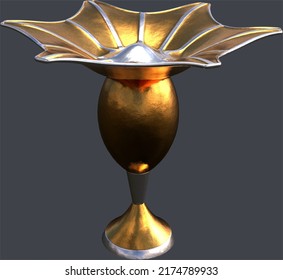 3D Rendering Illustration of Flower Decor on a Solid Background