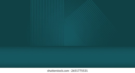 Representación 3d 3d ilustración geométrica abstracta azul elegante lujo gran