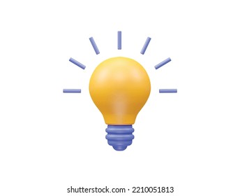 Icono de luz de ilustración de 3d