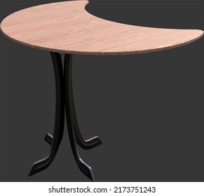 3D Rendering Illustration of Luna Table on a Solid Background
