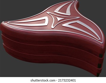 3D Rendering Illustration of Wood Box on a Solid Background
