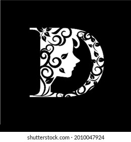 Representación 3d de una nube con forma de letra D aislada sobre fondo negro. Alfabeto latino. Sistemas de escritura. Títulos y titulares.
