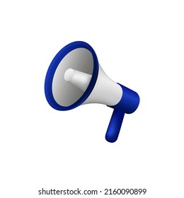 3D Rendering Loudspeaker. Blue Graphic Item. Vector illustration