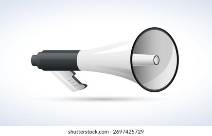 renderização 3d de uma cena de megafone de alto-falante, ícone 3D e renderização 3D