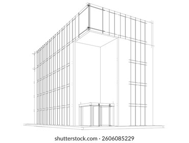 3d rendering of a modern building