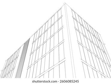 3d rendering of a modern building