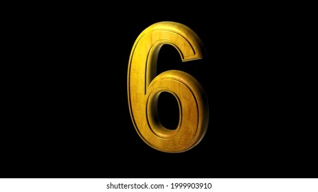3d rendering of the number in black isolated background