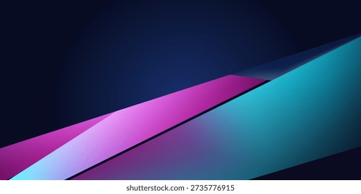 Renderização 3D de fundo geométrico abstrato roxo e azul. Conceito de Cyberpunk. Design de publicidade, tecnologia, vitrine, banner, cosméticos, negócios, metaverso. Ilustração de Ficção Científica. Exibição do produto


