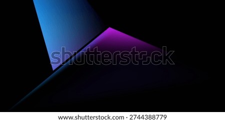 3d rendering of purple and blue abstract geometric background. Cyberpunk concept. Scene for advertising, technology, hi-tech, showroom, banner, game, E-sport, business, luxury. Sci-Fi Illustration

