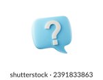 3D rendering A question mark floated in the air. Question ideas that arise in various places	
