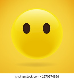 3D Rendering Quiet Emoji On White Background. 3d Emoticons. Cute Quiet Emoticon On Background. 