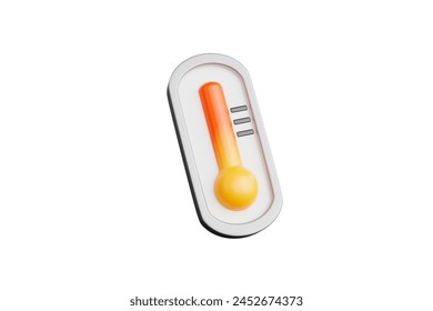 3D rendering The reddest mercury shows the heat floating in the air. global warming concept