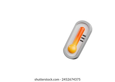 3D rendering The reddest mercury shows the heat floating in the air. global warming concept