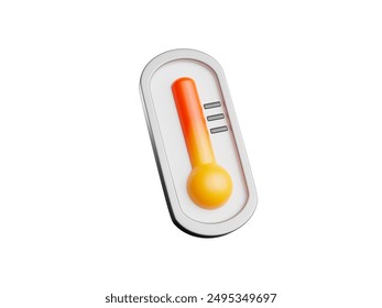 3D rendering The reddest mercury shows the heat floating in the air. global warming concept