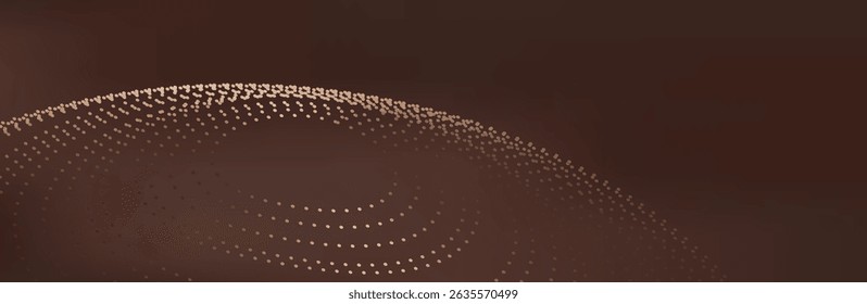 3d rendering, science fiction background of glowing particles with depth of field and bokeh. Particles form line and surface grid. microcosm or space.vector
