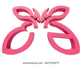 3D Rendering Typography Graffiti Logo Symbol  Word Emma suitable for use on clothing t shirt, jewelry necklaces, birthday souvenirs, engagements, weddings