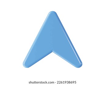 3d rendering vector illustration arrow icon