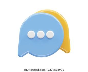 3d rendering  vector message icon illustration transparent element