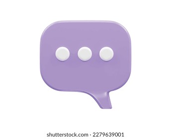 3d rendering  vector message icon illustration transparent element