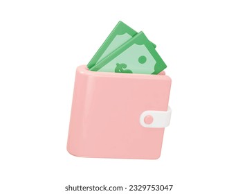 3d rendering wallet icon illustration transparent