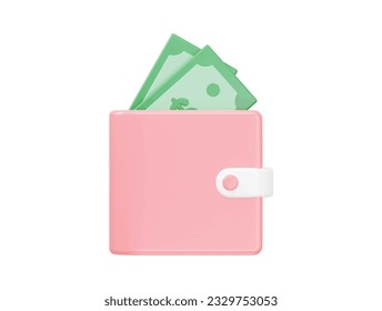 3d rendering wallet icon illustration transparent