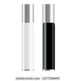 3d rending of bottle for cosmetic. Mockup design. Metal texture. 
