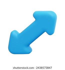 3d resize arrow vector icon. Isolated on white background. 3d arrow, direction and arrows concept. Cartoon minimal style. 3d maximize arrows icon vector render illustration.