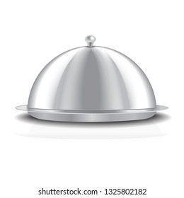 3d restaurant cloche isolated on a white background