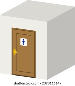 3D-Männerrückhalteeinrichtung, einzelne Vektorgrafik