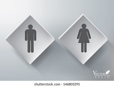 3d Restroom Sign Design Stock Vector (Royalty Free) 146803295 ...