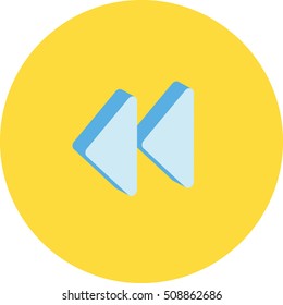 3d rewind UI icon or button