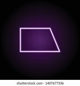 3d rhombus with dotted neon icon. Elements of geometric figures set. Simple icon for websites, web design, mobile app, info graphics on dark gradient background