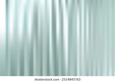 3D ribbed glass with green background. Refracting texture of acrylic ribbed panel. 