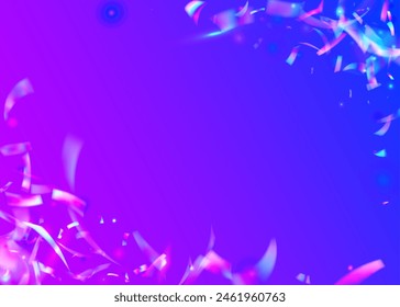 3d Ribbon. Happy Christmas Serpentine. Foil Gradient. Carnaval Confetti. Neon Glitter. Blue Retro Effect. Unicorn Paper. Surprise Poster. Purple 3d Ribbon