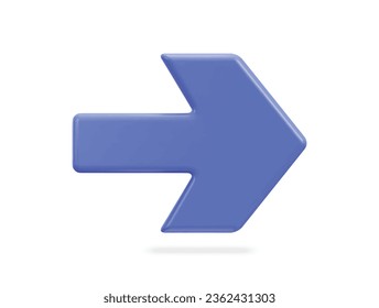 3d right arrow icon illustration