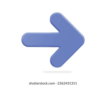 3d right arrow icon illustration