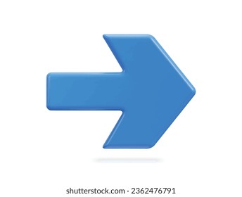 3d right arrow icon illustration