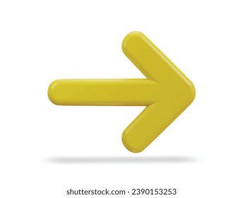 3d right arrow icon vector illustration
