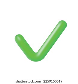 3D Right and Wrong Button in Round Shape. Green Yes and Red No Correct Incorrect Sign. Checkmark Tick Rejection, Cancel, Error, Stop, Negative, Agreement Approval or Trust Symbol. Vector Illustration 