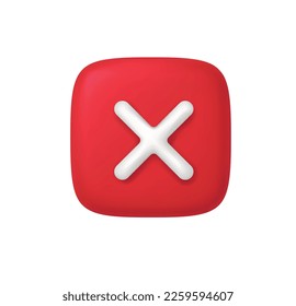 3D Right and Wrong Button in Round Shape. Green Yes and Red No Correct Incorrect Sign. Checkmark Tick Rejection, Cancel, Error, Stop, Negative, Agreement Approval or Trust Symbol. 