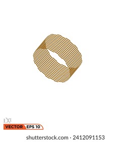 3D Ring circle shape icon vector graphic of template 