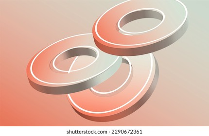 3d ring icon background floating in the air.