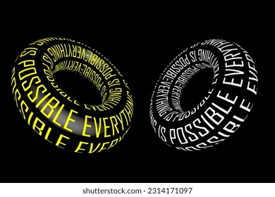 3d rings with text vector. 3d text rings.3 d ring with gold and white text. Ring message