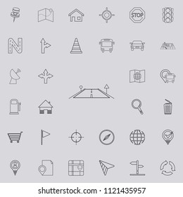3d road icon. Detailed set of navigation icons. Premium quality graphic design sign. One of the collection icons for websites, web design, mobile app on colored background