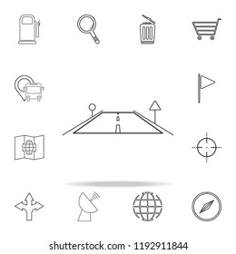 3d road icon. navigation icons universal set for web and mobile
