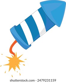 3D rocket game icon set, vector cartoon