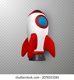 3d rocket spaceship render and draw by mesh. Realistic modern digital rocket. Vector illustration.