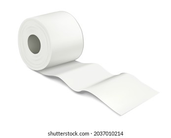 3D Roll Toilet Paper Package Mockup. EPS10 Vector